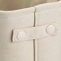 MDesign Narrow Fabric Storage Bin Basket With Handles For Bathroom Closet, Vanity, Cabinet, Cubby, Countertop, Tall Slim Baskets For Towels, Toilet Tissue, Crane Collection, 4 Pack - Cream -GENERIC Shop 51EVOAMHD8L