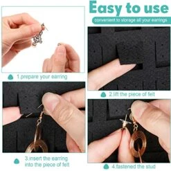 3 Pieces Hanging Earrings Organizer Wall Mount Earring Holder Hold Up To 300 Pairs, Soft Felt Stud Earring Display Holder Hanging Jewelry Organizer For Women Girls -GENERIC Shop 51FnPKJ45hL