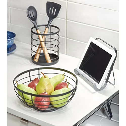 IDesign Wire Utensil Holder For Kitchen Counter, The Austin Collection - 6" X 6" X 7", Matte Black 4 IDesign Wire Utensil Holder For Kitchen Counter, The Austin Collection - 6" X 6" X 7", Matte Black - Image 4