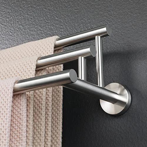 Bath Towel Bars,Towel Hanging 3 Rod/Rail Towel Holder Storage,Wall Mount 24-Inch Towel Rack For Bathroom,GYT6903-LS SUS304 Stainless Steel Brushed Nickel 4 Bath Towel Bars,Towel Hanging 3 Rod/Rail Towel Holder Storage,Wall Mount 24-Inch Towel Rack For Bathroom,GYT6903-LS SUS304 Stainless Steel Brushed Nickel - Image 4