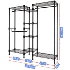 Soywey Heavy Duty Wire Garment Rack, Clothing Rack Clothes Rack For Hanging Clothes Metal Free Standing Clothes Rack Wire Metal Clothing Rack Closet(Black) 10 Soywey Heavy Duty Wire Garment Rack, Clothing Rack Clothes Rack For Hanging Clothes Metal Free Standing Clothes Rack Wire Metal Clothing Rack Closet(Black) -GENERIC Shop 51HMIc1eBdL