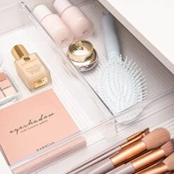 4 Pack 12"x 6" Large Size Clear Plastic Desk Drawer Organizer Tray Bathroom Office Kitchen Utensils Silverware Gadgets Dividers Desk Drawer Storage Bins Container For Dresser Cosmetic Makeup 10 4 Pack 12"x 6" Large Size Clear Plastic Desk Drawer Organizer Tray Bathroom Office Kitchen Utensils Silverware Gadgets Dividers Desk Drawer Storage Bins Container For Dresser Cosmetic Makeup -GENERIC Shop 51HSFjxx4WS