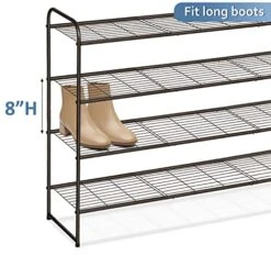 AOODA 4 Tier Long Shoe Organizer For Closet, Wide Stackable Metal Shoe Rack For Entryway, Bedroom, Floor, Shoe Shelf Storage Organizer Holds 30 Pairs Of Men Sneakers (Bronze) 10 AOODA 4 Tier Long Shoe Organizer For Closet, Wide Stackable Metal Shoe Rack For Entryway, Bedroom, Floor, Shoe Shelf Storage Organizer Holds 30 Pairs Of Men Sneakers (Bronze) -GENERIC Shop 51HY0W11HOL