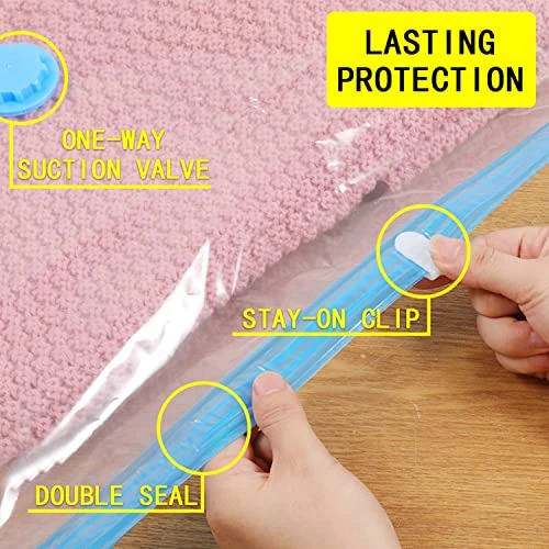 Vacuum Storage Bags With Electric Air Pump, 8 Pack Space Saver Bags (4 Jumbo/4 Large) Compression Storage Bags For Comforters And Blankets, Vacuum Sealer Bags For Clothes Storage, Silent Electric Pump 5 Vacuum Storage Bags With Electric Air Pump, 8 Pack Space Saver Bags (4 Jumbo/4 Large) Compression Storage Bags For Comforters And Blankets, Vacuum Sealer Bags For Clothes Storage, Silent Electric Pump - Image 5