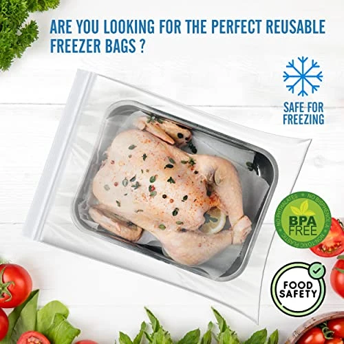 Extra Large Jumbo Size Clear Zipper Storage Bags, Huge 5 Gallon BIG Zip & Lock Resealable Bags, For Food Storage, Freezer, Meat, Home Organization (49 Bags) 4 Extra Large Jumbo Size Clear Zipper Storage Bags, Huge 5 Gallon BIG Zip & Lock Resealable Bags, For Food Storage, Freezer, Meat, Home Organization (49 Bags) - Image 4