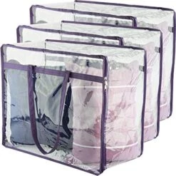 Clear Vinyl Zippered Storage Bags (3-Pack) Sturdy Storage Bags For Sweaters, Blankets, Comforters, Bedding Sets And Much More! (Gray, 18x15x9) 9 Clear Vinyl Zippered Storage Bags (3-Pack) Sturdy Storage Bags For Sweaters, Blankets, Comforters, Bedding Sets And Much More! (Gray, 18x15x9) -GENERIC Shop 51IOUAPwEML. AC