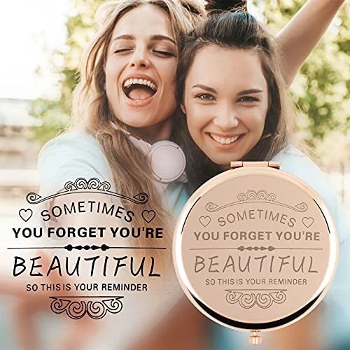 Birthday Gifts For Women-Compact Makeup Mirror,gifts For Women, Festival ,Valentine's Day,Christmas,Mother's Day, Graduation Party,the Gift For Mom,wife,sister,daughter,friend,classmate (Rose Gold) 3 Birthday Gifts For Women-Compact Makeup Mirror,gifts For Women, Festival ,Valentine's Day,Christmas,Mother's Day, Graduation Party,the Gift For Mom,wife,sister,daughter,friend,classmate (Rose Gold) - Image 3
