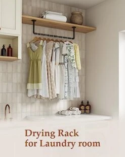 Bodato Industrial Clothing Rack 38.4’’ For Wall, Heavy Duty Pipe Clothes Rack Wall Mounted For Hanging Clothes Garment, Closet Rod Hanging Bar For Walk-in Closet 9 Bodato Industrial Clothing Rack 38.4’’ For Wall, Heavy Duty Pipe Clothes Rack Wall Mounted For Hanging Clothes Garment, Closet Rod Hanging Bar For Walk-in Closet -GENERIC Shop 51J7q4qVu8L