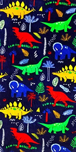 Beach Towel For Kids, Velour Blanket Throw 24x48 Inches 100% Cotton For Bath Swim Camping, Dinosaur. 1 Beach Towel For Kids, Velour Blanket Throw 24x48 Inches 100% Cotton For Bath Swim Camping, Dinosaur.