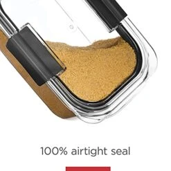 Rubbermaid Brilliance Airtight Food Storage Container For Pantry With Lid For Flour, Sugar, And Rice, 16-Cup, Clear/Grey -GENERIC Shop 51JUw53T0qS