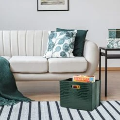 HofferRuffer Magazine Basket Holder, Foldable Magazine Rack, Document File Holder Organizer, File Folder, Newspaper Storage Bin Organizer For Home Or Office, Home Or Office (Green) 15 HofferRuffer Magazine Basket Holder, Foldable Magazine Rack, Document File Holder Organizer, File Folder, Newspaper Storage Bin Organizer For Home Or Office, Home Or Office (Green) -GENERIC Shop 51JoMqsesNL