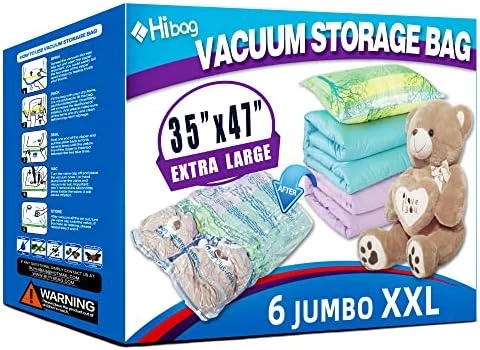 XXL Jumbo 47''X35'' Vacuum Storage Space Saver Bags Extra Large For Blanket, Bedding, Comforters And Huge Stuffed Toy (4 Pack), Clear 11 XXL Jumbo 47''X35'' Vacuum Storage Space Saver Bags Extra Large For Blanket, Bedding, Comforters And Huge Stuffed Toy (4 Pack), Clear - Image 11