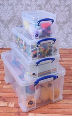 Really Useful 48 + 12 + 9 + 3 Litre Storage Box, Clear, Starter Pack -GENERIC Shop 51L1r8eG3VL