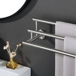 Bath Towel Bars,Towel Hanging 3 Rod/Rail Towel Holder Storage,Wall Mount 24-Inch Towel Rack For Bathroom,GYT6903-LS SUS304 Stainless Steel Brushed Nickel 18 Bath Towel Bars,Towel Hanging 3 Rod/Rail Towel Holder Storage,Wall Mount 24-Inch Towel Rack For Bathroom,GYT6903-LS SUS304 Stainless Steel Brushed Nickel -GENERIC Shop 51LBP4tiRoL