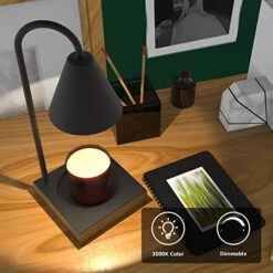 Mocalido Candle Warmer Lamp, Dimmable Electric Candle Lamp Warmer, Metal Melting Wax Warmer For Home Decor, Home Scented Jar Candles Heater With 2 Bulbs For Gifts, Black 13 Mocalido Candle Warmer Lamp, Dimmable Electric Candle Lamp Warmer, Metal Melting Wax Warmer For Home Decor, Home Scented Jar Candles Heater With 2 Bulbs For Gifts, Black -GENERIC Shop 51Lg3zGjR9L