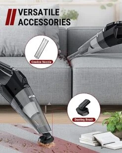 VacLife Handheld Vacuum - High Power Car Vacuum Cordless Rechargeable With Multipurpose Nozzles, Lightweight Mini Vacuum With LED Light, Portable Vacuum Cleaner For Home, Silver&Black (VL756) 10 VacLife Handheld Vacuum - High Power Car Vacuum Cordless Rechargeable With Multipurpose Nozzles, Lightweight Mini Vacuum With LED Light, Portable Vacuum Cleaner For Home, Silver&Black (VL756) -GENERIC Shop 51Lhfw6V9lL