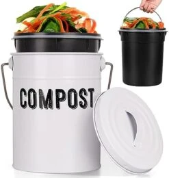Durmmur Compost Bin Kitchen Counter, Indoor Compost Bin, Includes Inner Bucket With Sealed Ring Compost Pail, Countertop Compost Bin With Lid, Compost Bucket Compost Container, 1.0 Gallon 15 Durmmur Compost Bin Kitchen Counter, Indoor Compost Bin, Includes Inner Bucket With Sealed Ring Compost Pail, Countertop Compost Bin With Lid, Compost Bucket Compost Container, 1.0 Gallon -GENERIC Shop 51Lw5xJvU5L. AC