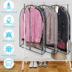 Wutrye 40" Full Clear Garment Bags For Hanging Clothes With 6" Gusset 2 Zippers Transparent Suit Bags Protector Cover For Travel Moving Closet Storage Moth Proof Sweater Jacket Coat Shirts 3 Packs 17 Wutrye 40" Full Clear Garment Bags For Hanging Clothes With 6" Gusset 2 Zippers Transparent Suit Bags Protector Cover For Travel Moving Closet Storage Moth Proof Sweater Jacket Coat Shirts 3 Packs -GENERIC Shop 51M3QbzDkrL