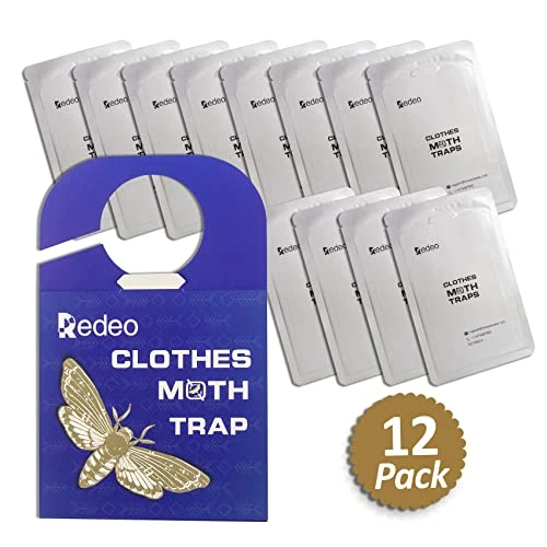 Redeo Clothes Moth Traps With Pheromones Non-Toxic And Odorless Sticky Glue Trap With Lure Clothing Moth Trap With Attractant For Closets And Carpet Indoor Moth Prevention, Safe For Kids And Pets (12) 5 Redeo Clothes Moth Traps With Pheromones Non-Toxic And Odorless Sticky Glue Trap With Lure Clothing Moth Trap With Attractant For Closets And Carpet Indoor Moth Prevention, Safe For Kids And Pets (12) - Image 5