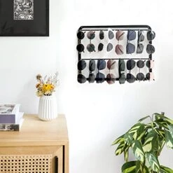 Mkono Sunglasses Organizer Hanging Glasses Storage Holder For Wall And Door Metal 2 Tier Eyeglasses Rack Holds Up To 16 Sunglasses Modern Wall Mount Sunglass Eyewear Display Hanger, Black -GENERIC Shop 51N1L7qoKvL