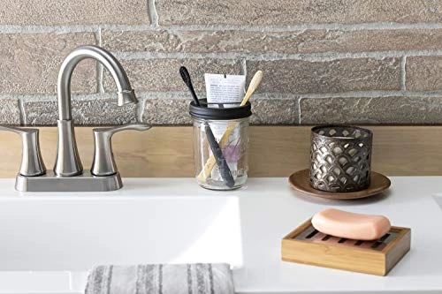 Mason Jar Toothbrush Holder – Black – With 16 Ounce Ball Mason Jar – Made From Rust-Proof Stainless Steel 5 Mason Jar Toothbrush Holder – Black – With 16 Ounce Ball Mason Jar – Made From Rust-Proof Stainless Steel - Image 5