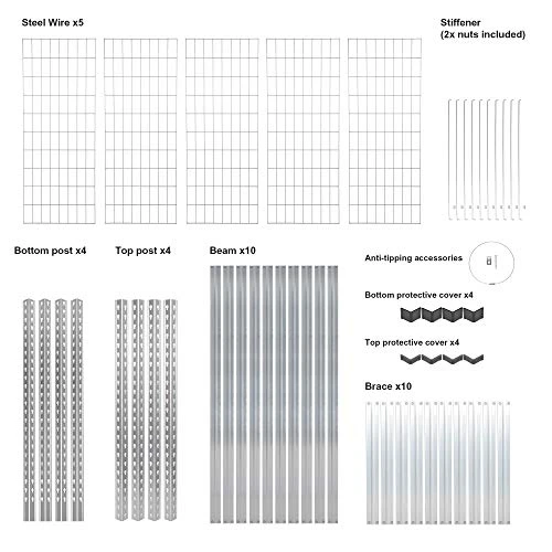 Amazon Basics Heavy Duty Storage Shelving Unit, Double Post, 5 Shelf, High-Grade Aluminum, Silver, 60 X 24 X 78 Inch 3 Amazon Basics Heavy Duty Storage Shelving Unit, Double Post, 5 Shelf, High-Grade Aluminum, Silver, 60 X 24 X 78 Inch - Image 3