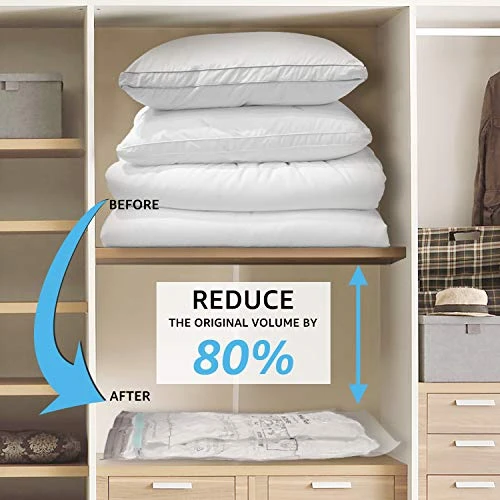 Rainbow Craft 24-PACK Vacuum Storage Bags For Cloths Space Saver Vacuum Bags For Blanket Including 2pc X-Jumbo, 5pc Jumbo, 4pc Large, 4pc Medium&9pc Hand Roll Cloth Bags - With FREE Pump 5 Rainbow Craft 24-PACK Vacuum Storage Bags For Cloths Space Saver Vacuum Bags For Blanket Including 2pc X-Jumbo, 5pc Jumbo, 4pc Large, 4pc Medium&9pc Hand Roll Cloth Bags - With FREE Pump - Image 5