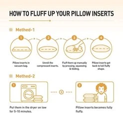 Acanva Decorative Throw Pillow Inserts For Sofa, Bed, Couch And Chair, Square Euro Sham Form Stuffer With Premium Polyester Microfiber, 26X26 Inch, White 2 Count -GENERIC Shop 51NOO52jjqL