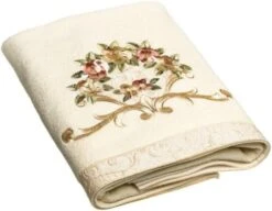 - 3pc Towel Set, Soft & Absorbent Cotton, Floral Inspired Bathroom Accessories (Rosefan Collection) -GENERIC Shop 51NXAfpl2lL. AC