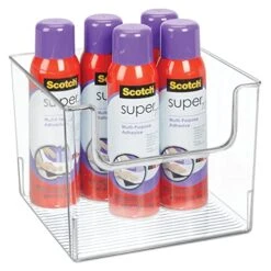 MDesign Modern Plastic Open Front Dip Storage Organizer Bin Basket For Home Office Organization - Shelf, Cubby, Cabinet, Cupboard, And Closet Organizing Decor - Ligne Collection - Clear -GENERIC Shop 51NbDpfM8kL