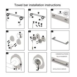 WY Bathroom Towel Bar 33" Stainless Steel Towel Bar Matte Black Contemporary Style Wall Mount For Bath Kitchen AG1101C85-BK -GENERIC Shop 51Nha3NaFGL