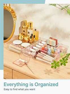 Kootek 28 Pcs Drawer Organizer, 4 Sizes Bathroom Drawer Organizers Trays Clear Plastic Makeup Organizer Vanity Dividers Desk Storage Bins For Jewelry, Kitchen, Bedroom, Office -GENERIC Shop 51OGPVprMnL