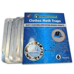 Clothes Moth Traps (6 Count) With Pheromones Lure, Powerful Moth Traps For House, Wool Clothes And Carpet