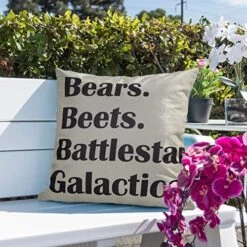Fahrendom Battlestar, Bears, Beets, Galactica Quote Sign Decor Cotton Linen Home Decorative Throw Pillow Case Cushion Cover With Words For The Office TV Series Lover, Sofa Couch 18 X 18 Inch 11 Fahrendom Battlestar, Bears, Beets, Galactica Quote Sign Decor Cotton Linen Home Decorative Throw Pillow Case Cushion Cover With Words For The Office TV Series Lover, Sofa Couch 18 X 18 Inch -GENERIC Shop 51OXqueOaOL