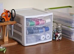 Sterilite 17918004 3 Drawer Unit, White Frame With Clear Drawers, Pack Of 4 -GENERIC Shop 51OeXIbn2zL