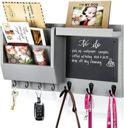 Ziivita Key Holder For Wall - Mail Holder Organizer Wall Mount With Shelf - Hanging Key Rack Hanger With Hooks Decorative For Home Letter Dog Leash Entryway Decor -GENERIC Shop 51On9Uf0OL. AC