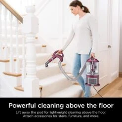 SHARK Navigator CU520 Upright Light Weight Corded Bagless Vacuum With Lift-Away Pod Anti-Allergen Complete Seal Technology And A HEPA Filter Trap Over 99.9% Of Dust Allergens (Renewed), Purple -GENERIC Shop 51P4K6QBN8L