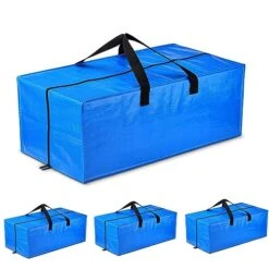 SGPAC Moving Bags Heavy Duty Extra Large With Backpack Straps,Extra Thick Storage Totes With Reinforced Handles For Space Saving,Moving Supplies & Moving Essentials,Alternative To Moving Box,4 Packs