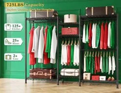Raybee Clothes Rack Heavy Duty Clothing Racks For Hanging Clothes 725LBS Capacity Metal Clothing Rack Heavy Duty Wire Garment Rack Freestanding Portable Clothes Rack Sturdy 77" H X 70.5" W X 13.8" D 9 Raybee Clothes Rack Heavy Duty Clothing Racks For Hanging Clothes 725LBS Capacity Metal Clothing Rack Heavy Duty Wire Garment Rack Freestanding Portable Clothes Rack Sturdy 77" H X 70.5" W X 13.8" D -GENERIC Shop 51Py5uZC85L