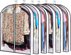 Mskitchen Hanging Clothes Bag With 4" Gusseted Garment Bag (Set Of 6) For Storage Suit Bag For Closet Clear Garment Bags Dress Covers Garment Bags For Suits, Sweaters, Shirts - 24"x 40"x 4"/ 6 Pack -GENERIC Shop 51Q8uJt bL. AC