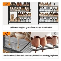 Yaheetech 6-Tier Shoe Rack Organizer, Shoe Shelf Organizer With Storage Box, Free Standing Shoe Storage Rack For Entryway, Living Room, Holds 24 Pairs Of Shoes, Industrial Style 7 Yaheetech 6-Tier Shoe Rack Organizer, Shoe Shelf Organizer With Storage Box, Free Standing Shoe Storage Rack For Entryway, Living Room, Holds 24 Pairs Of Shoes, Industrial Style -GENERIC Shop 51QEccKkVlL