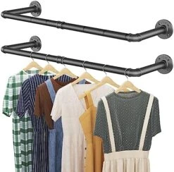 Bodato Industrial Clothing Rack 38.4’’ For Wall, Heavy Duty Pipe Clothes Rack Wall Mounted For Hanging Clothes Garment, Closet Rod Hanging Bar For Walk-in Closet 12 Bodato Industrial Clothing Rack 38.4’’ For Wall, Heavy Duty Pipe Clothes Rack Wall Mounted For Hanging Clothes Garment, Closet Rod Hanging Bar For Walk-in Closet -GENERIC Shop 51R8vNXWl9L. AC