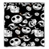 Custom Classic Black And White Horror Halloween Waterproof Shower Curtain Colorful Bathroom Decor Size 66x72 Inches