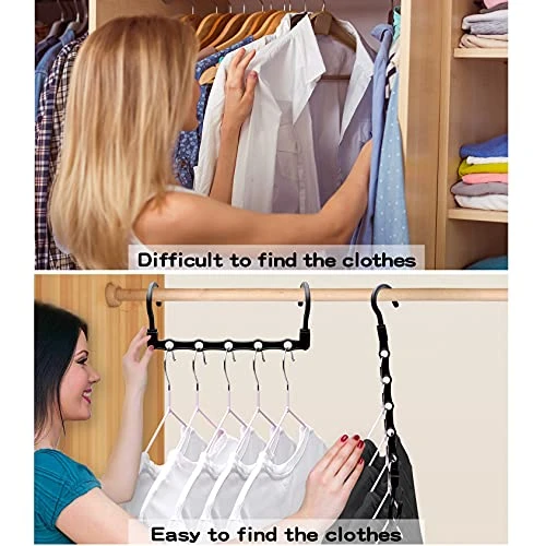 Closet Organizer,12 Pack Stronger Closet Organizers And Storage Clothes Hanger With 5 Holes Closet Storage For Heavy Clothes,College Dorm Room Essentials Magic Closet Organization Space Saving Hangers 5 Closet Organizer,12 Pack Stronger Closet Organizers And Storage Clothes Hanger With 5 Holes Closet Storage For Heavy Clothes,College Dorm Room Essentials Magic Closet Organization Space Saving Hangers - Image 5