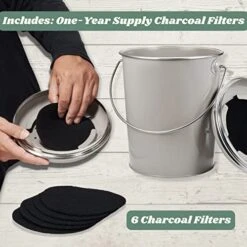 Compost Tumbler, Kitchen Compost Bin Countertop, Indoor Compost Bin Kitchen, Compost Bucket Kitchen, Compost Bins, Compost Caddy, Counter Food Composter For Kitchen, Greige (Beige-Grey) Compost Pail 10 Compost Tumbler, Kitchen Compost Bin Countertop, Indoor Compost Bin Kitchen, Compost Bucket Kitchen, Compost Bins, Compost Caddy, Counter Food Composter For Kitchen, Greige (Beige-Grey) Compost Pail -GENERIC Shop 51S3npkNiPL