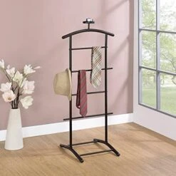 Kings Brand Furniture - Menros Metal Suit Valet Stand, Clothes Rack, Black -GENERIC Shop 51SkN1TyelL. AC