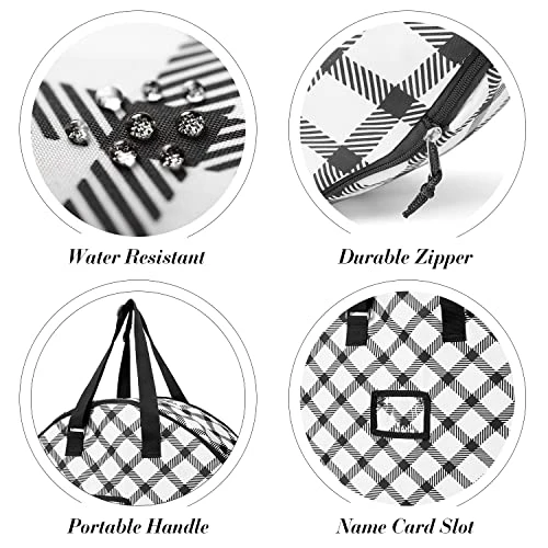 JOSIVIKY Wreath Storage Container 24", Christmas Hanging Wreath Storage Bag,Heavy-Duty Carrying Handles,Expandable Space With Double Zipper,Multiple Wreath Storage For Door Wreaths, Holiday Wreaths Or Chrismas Wreaths,Gift For Mom (BLACK) 4 JOSIVIKY Wreath Storage Container 24", Christmas Hanging Wreath Storage Bag,Heavy-Duty Carrying Handles,Expandable Space With Double Zipper,Multiple Wreath Storage For Door Wreaths, Holiday Wreaths Or Chrismas Wreaths,Gift For Mom (BLACK) - Image 4