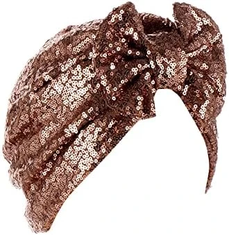 Women Muslim Turban Hat Bow Tie Sequins Bonnet Head Scarf Cap Cancer Chemo Pre Tied Headwraps Hats (Multicolor, One Size) 5 Women Muslim Turban Hat Bow Tie Sequins Bonnet Head Scarf Cap Cancer Chemo Pre Tied Headwraps Hats (Multicolor, One Size) - Image 5
