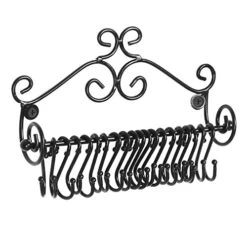 MyGift Jewelry Organizer - Wall Mounted Black Metal Scrollwork Design Necklace Holder Jewelry Display Storage Rack With 20 Hanging S-Hooks 11 MyGift Jewelry Organizer - Wall Mounted Black Metal Scrollwork Design Necklace Holder Jewelry Display Storage Rack With 20 Hanging S-Hooks -GENERIC Shop 51TjGe7Yj8L
