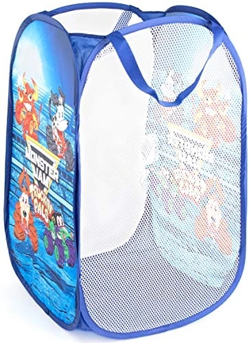 Monster Jam Truckin' Pals Pop Up Hamper - Mesh Laundry Basket/Bag With Durable Handles - Features Grave Digger & El Toro Loco (Official Monster Jam Product) 2 Monster Jam Truckin' Pals Pop Up Hamper - Mesh Laundry Basket/Bag With Durable Handles - Features Grave Digger & El Toro Loco (Official Monster Jam Product) - Image 2